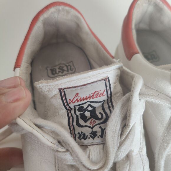 ASH CULT Leather Platform Sneakers White & Orange Sz 37 (US 6.5/7) - Picture 4 of 12